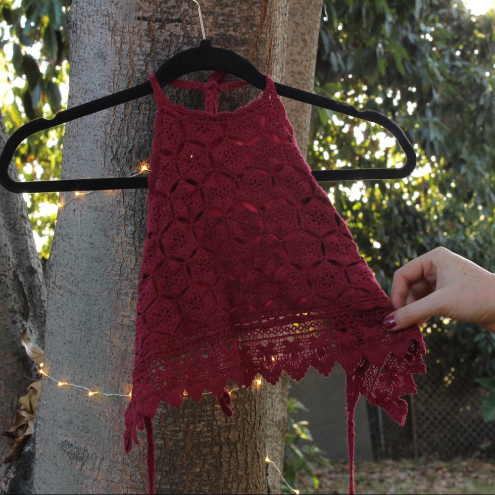Crochet Halter Crop Top